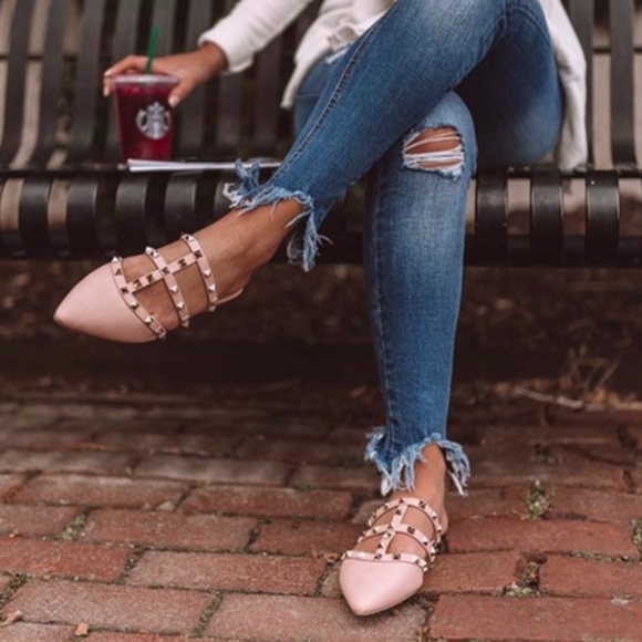 LAST a MUST HAVE Stud Flats - BLUSH - Picture 3 of 4